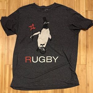 Gray Rugby Graphic T-Shirt
